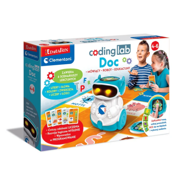 DOC Educational Robot for Kids Polish Language Clementoni 50730