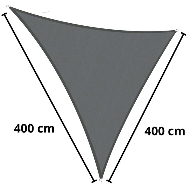 Garden Sun Sail Waterproof Triangle Gray 400x400 cm