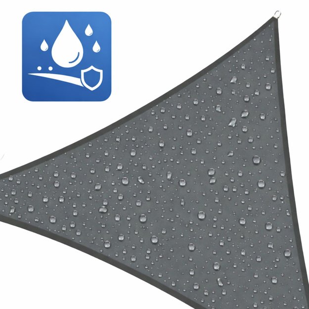 Garden Sun Sail Waterproof Triangle Gray 400x400 cm