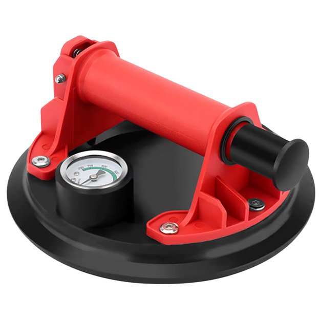 Vacuum Suction Cup for Tiles, Glazes, and Glass with Pressure Gauge 20 cm