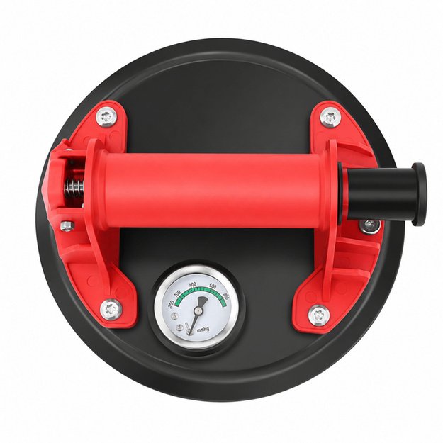 Vacuum Suction Cup for Tiles, Glazes, and Glass with Pressure Gauge 20 cm