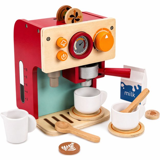 Wooden Coffee Maker Set Small Barista Cups Accessories