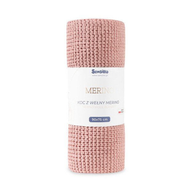 BLANKET MERINO 90X75 LIGHT PINK