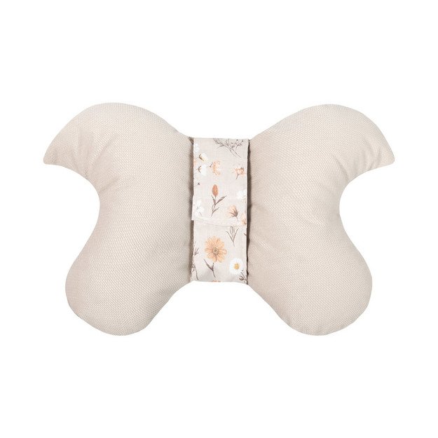 PILLOW BUTTERFLY 26X35 BLOOM BEIGE
