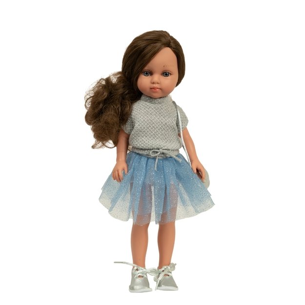 Arias lėlė mergaitė Carlota mėlynu sijonėliu, 36 cm