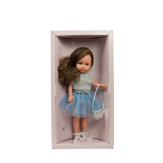 Arias lėlė mergaitė Carlota mėlynu sijonėliu, 36 cm