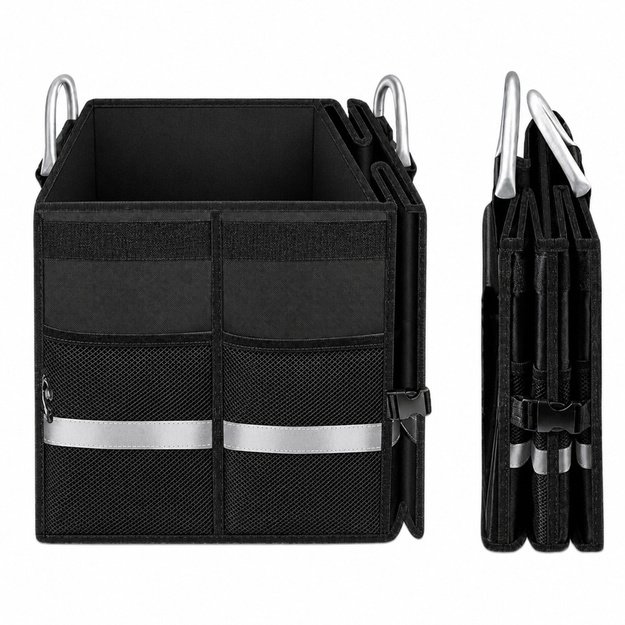 Large Foldable Car Organizer Trunk Bag Black 50L
