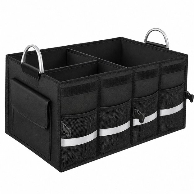 Large Foldable Car Organizer Trunk Bag Black 50L