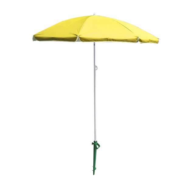 Parasol ogrodowy plażowy regulowany łamany składany UV 150cm ż&oacute;łty