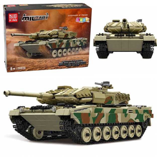 Leopard Military Tank Remote Controlled RC Construction Bricks 1100 pcs.