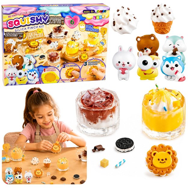 Creative Plastic Kit for Creating Squishy, ​​Decorative Sweets, and Drinks DIY