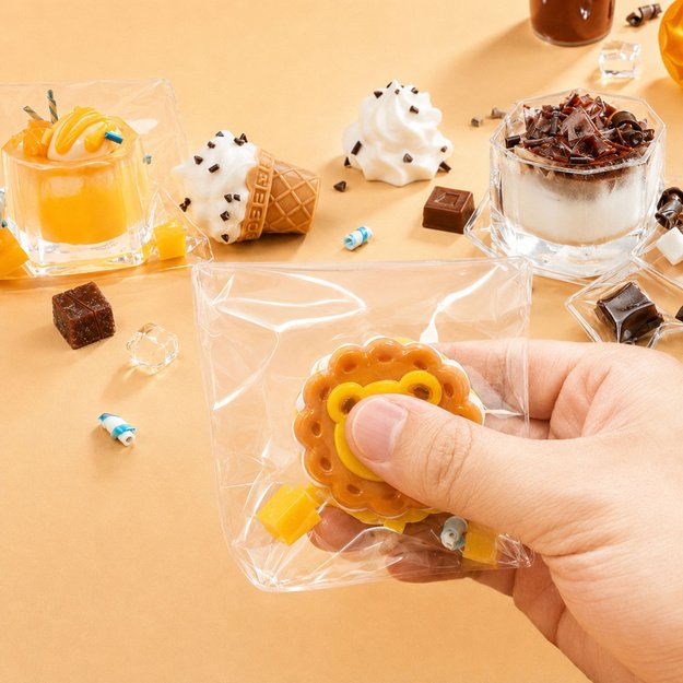 Creative Plastic Kit for Creating Squishy, ​​Decorative Sweets, and Drinks DIY