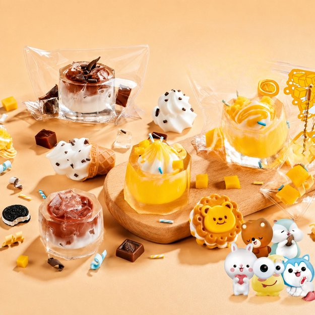 Creative Plastic Kit for Creating Squishy, ​​Decorative Sweets, and Drinks DIY