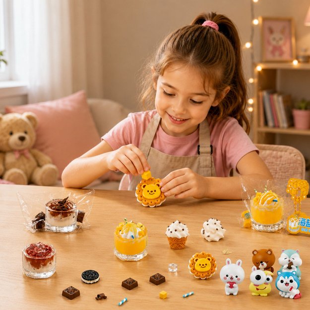 Creative Plastic Kit for Creating Squishy, ​​Decorative Sweets, and Drinks DIY
