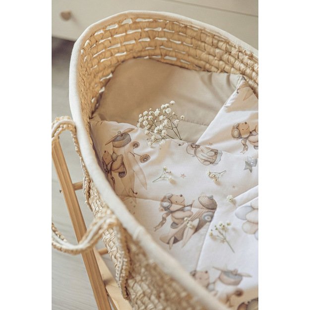 BABY WRAP COTTON MOUSE GREY 75X75