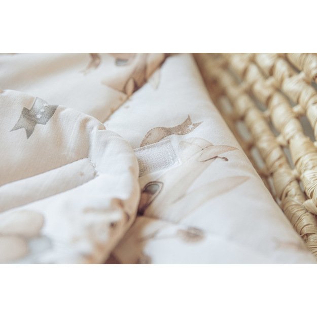 BABY WRAP COTTON MOUSE GREY 75X75