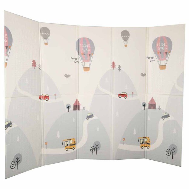 Mata edukacyjna piankowa dwustronna składana 150x200cm balony ulica