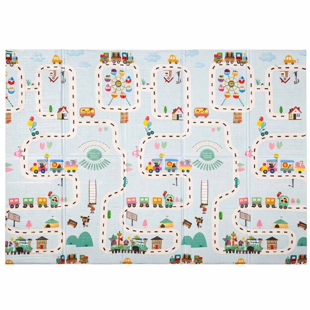 Mata edukacyjna piankowa dwustronna składana 150x200cm balony ulica