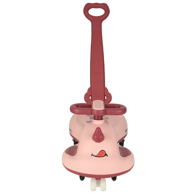 Jeździk grawitacyjny LED Swing FIX S1 skuter z rączką r&oacute;żowy max 65kg