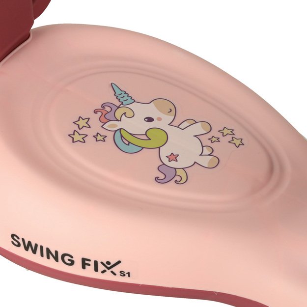 Jeździk grawitacyjny LED Swing FIX S1 skuter z rączką r&oacute;żowy max 65kg