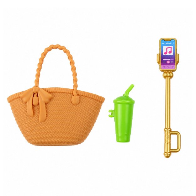 Anlily Fashion Doll in Blue Floral Dress, Bag, and Accessories Set