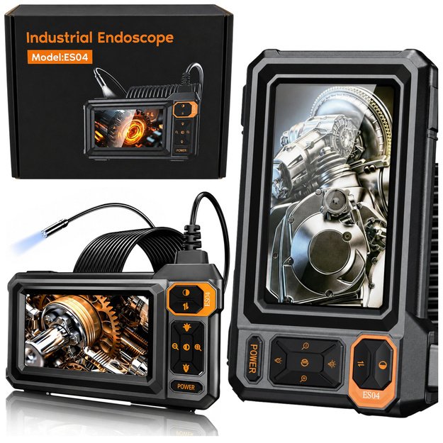 Wired Endoscope Inspection Camera 8 LEDs LCD 4.3   IP67