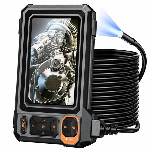 Wired Endoscope Inspection Camera 8 LEDs LCD 4.3   IP67