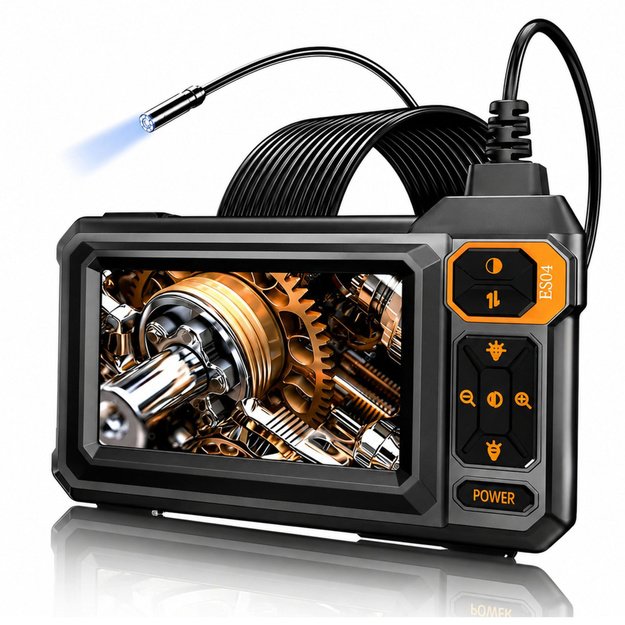 Wired Endoscope Inspection Camera 8 LEDs LCD 4.3   IP67