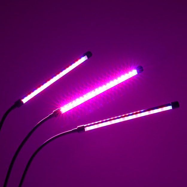 Lampa do roślin LED uprawy wzrostu panel 3 żar&oacute;wki