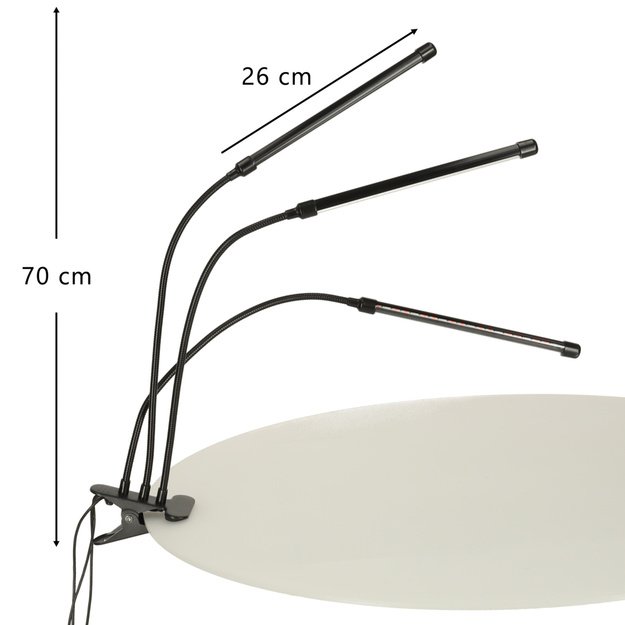 Lampa do roślin LED uprawy wzrostu panel 3 żar&oacute;wki