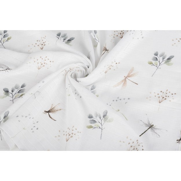 TETRA DIAPER 70X80 5-PACK FLORAL GREY
