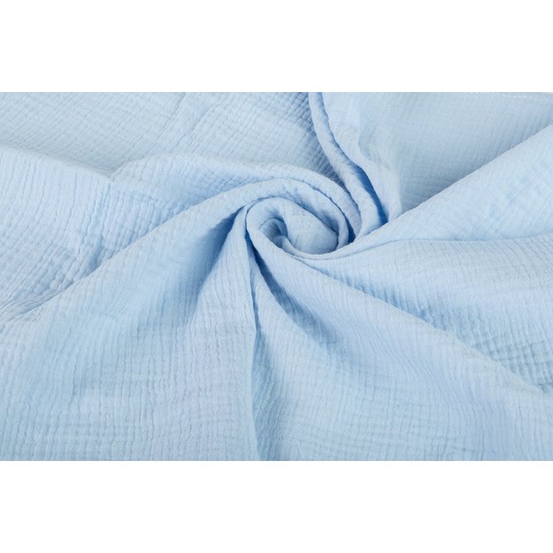 DIAPER CRUSHED MUSLIN 60X75 2-PACK TEDDY BLUE