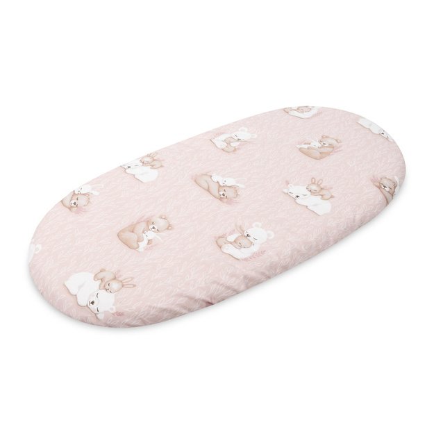 STROLLER BEDSHEET COTTON 35x75 BEAR AND RABBIT
