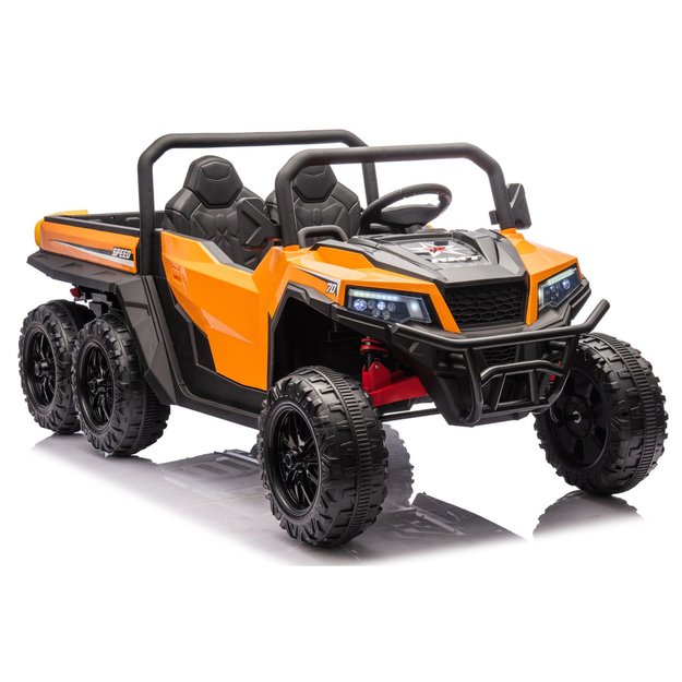 Baterijomis varoma transporto priemonė, 6 ratai, XB-1038A 4x4, 24V, oranžinė