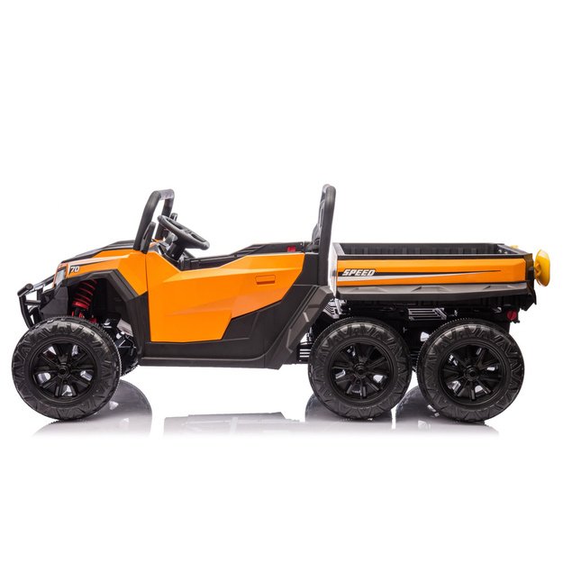 Baterijomis varoma transporto priemonė, 6 ratai, XB-1038A 4x4, 24V, oranžinė