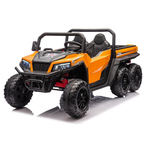 Baterijomis varoma transporto priemonė, 6 ratai, XB-1038A 4x4, 24V, oranžinė