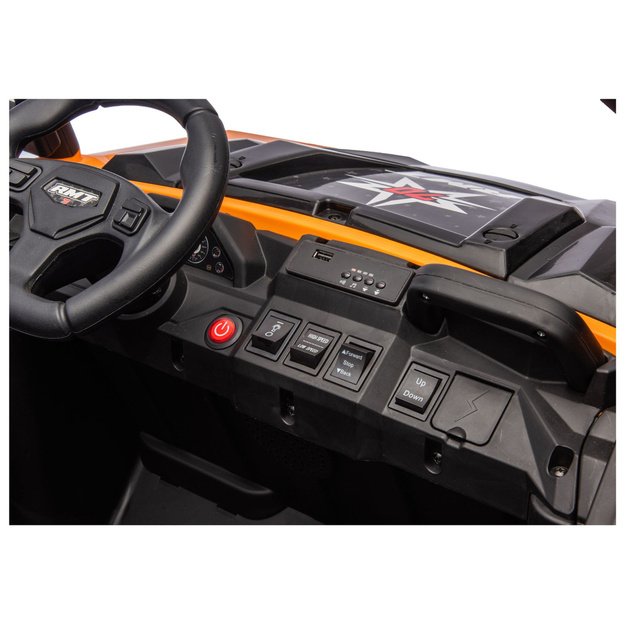 Baterijomis varoma transporto priemonė, 6 ratai, XB-1038A 4x4, 24V, oranžinė