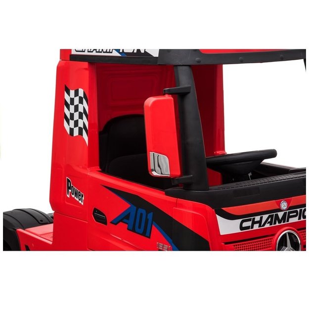 Electric Ride-On Car Mercedes Actros Red Painted MP4 12