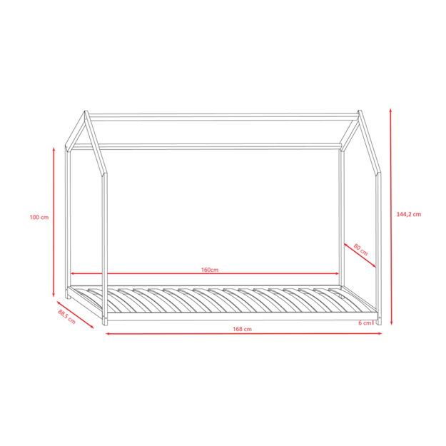 Lova bella natural be stalčiaus, be čiužinio 160/80 4