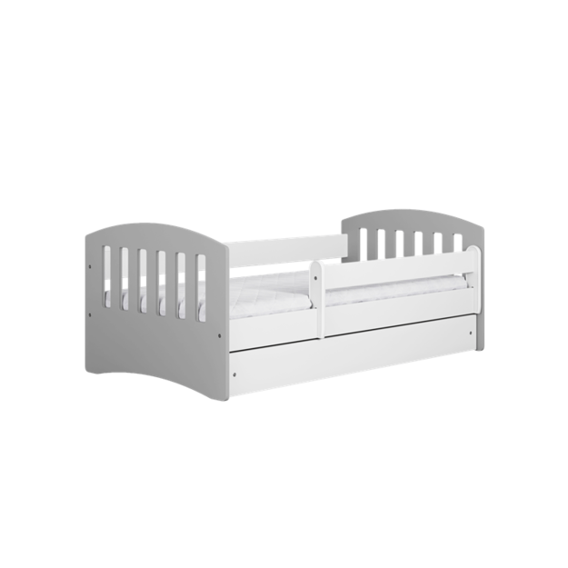 Lova classic 1 mix pilka su stalčiumi be čiužinio 140/80