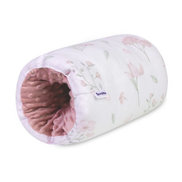 FEEDING MUFF MINKY FLORI DUSTY PINK