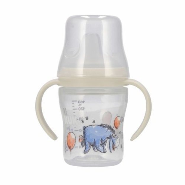 NUK „Perfect Match“ mokomasis buteliukas su snapeliu, 150 ml, „Asiliukas“