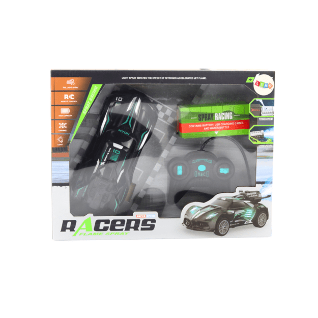 Juodas policijos nuotolinio valdymo R/C sportinis automobilis 2