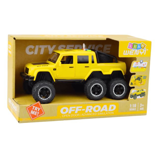 Visureigių automobilių frikcinės pavaros žibintai Skamba geltonai 6x6 1:16 3