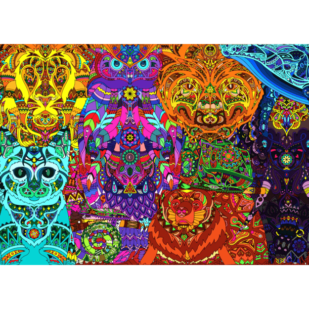 Brain Tree dėlionė, Egzotiniai gyvūnai, 500 det. 4