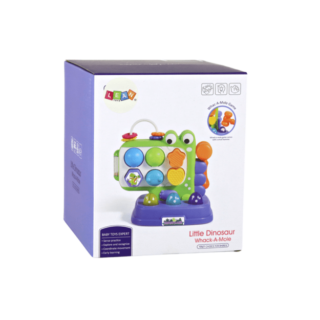 Dinosaur Educational Panel Whack-A-Mole Sorter Game For Children Purple
