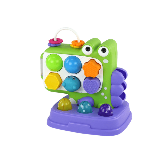 Dinosaur Educational Panel Whack-A-Mole Sorter Game For Children Purple