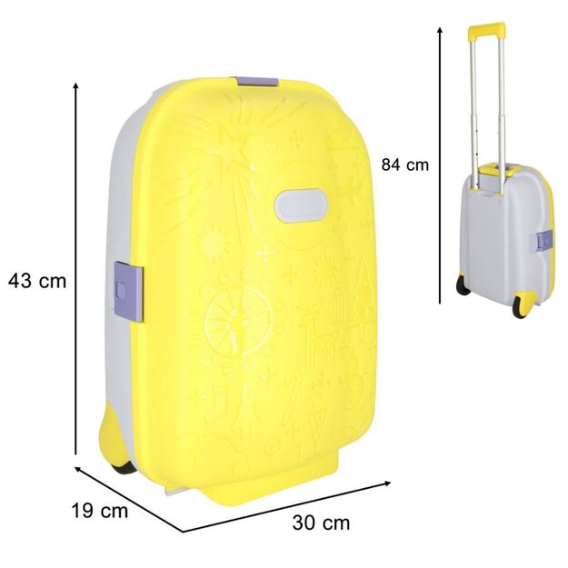 Vaikiškas lagaminas - kelioninis (geltonas)