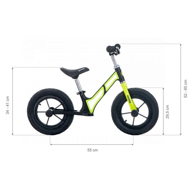 Balansinis pasispiriamas dviratis LEO (žalias)