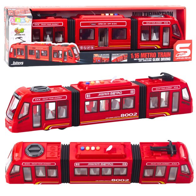 City Metro Opening Doors Lights Sounds Red 1:16